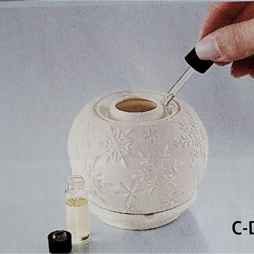 💜PartyLite Ivory Snowflake Illuminescents Fragrance Warmer - Picture 4 of 12